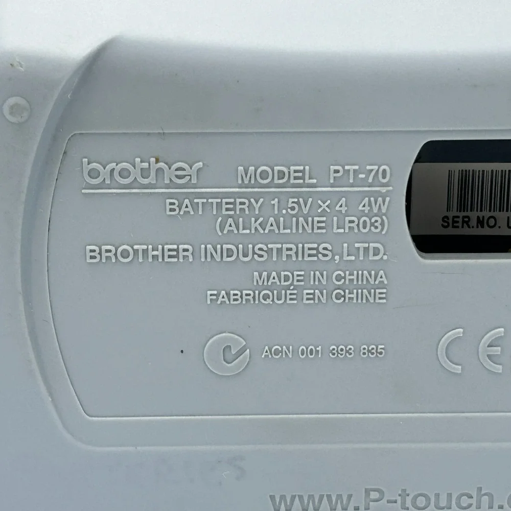 Brother‎ P-Touch PT-70 Label Maker Thermal Printer Handheld Labeler Tested Works
